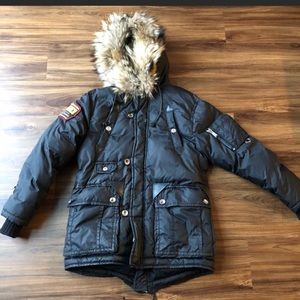 DSQUARED fighting dudes goose down jacket. AUTHENTIC!